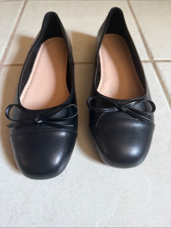 no brand Shoes - Classic Black Ballet Flats with Bow